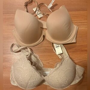 Two bras Aerie SUNNIE Full Coverage Lightly Lined Bra, size 34C and push up